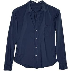 Frank & Eileen Barry Featherweight Button Up Shirt in Navy XS Essential *flaw